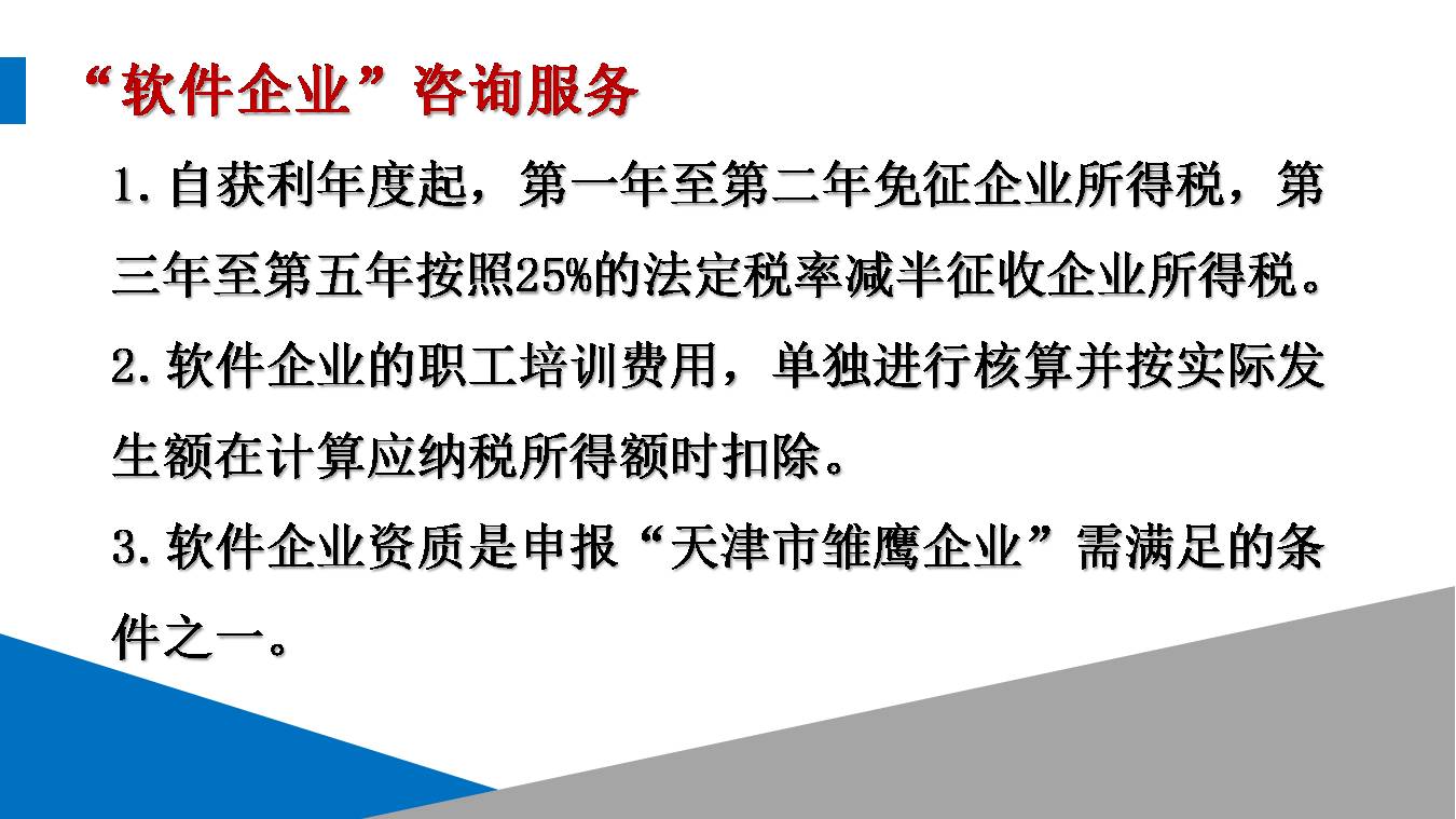 软件企业(咨询服务)
